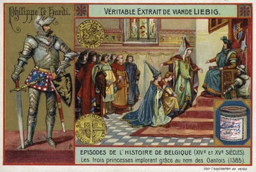 De drie prinsessen smeken om genade voor het volk van Gent, 1385